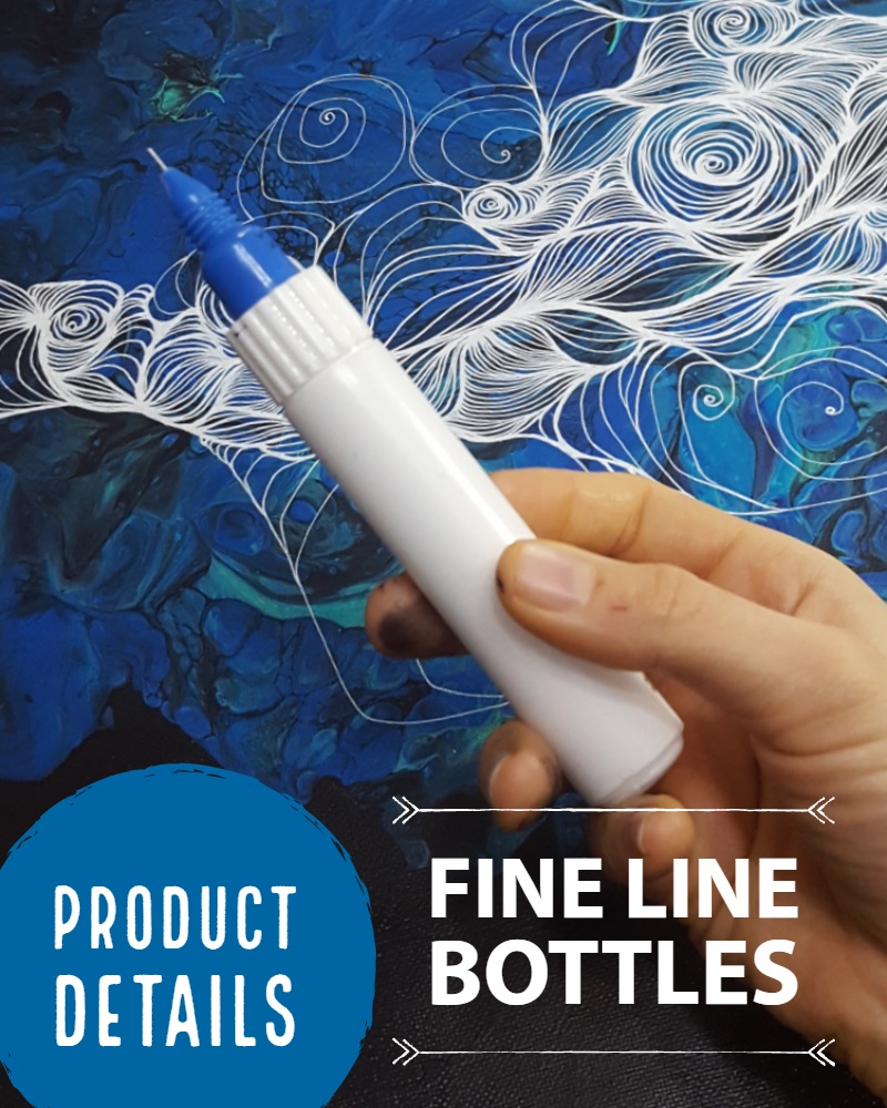  Flo Line Artist Paint Fine Line Detail Bottles Great